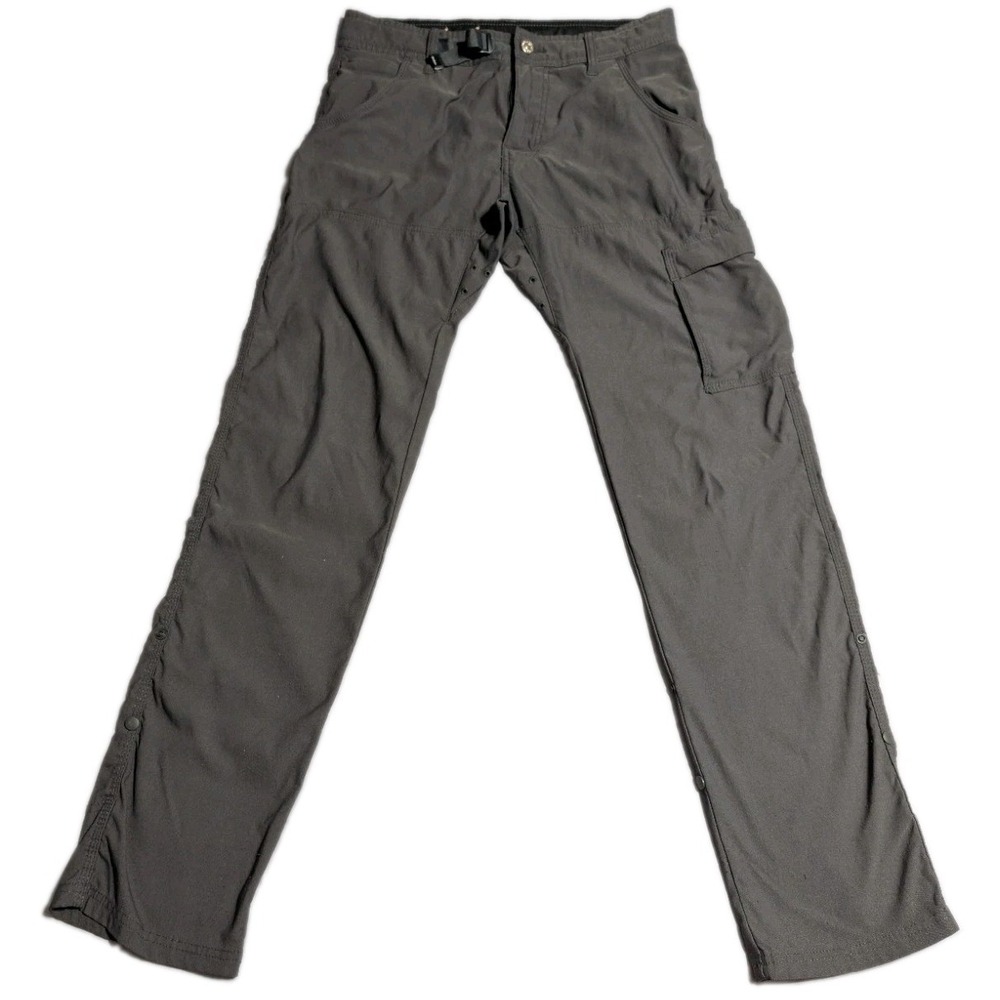 prAna Stretch Zion Slim Pants Mens 30x32 Gray Hiking Outdoor Cargo Nylon
